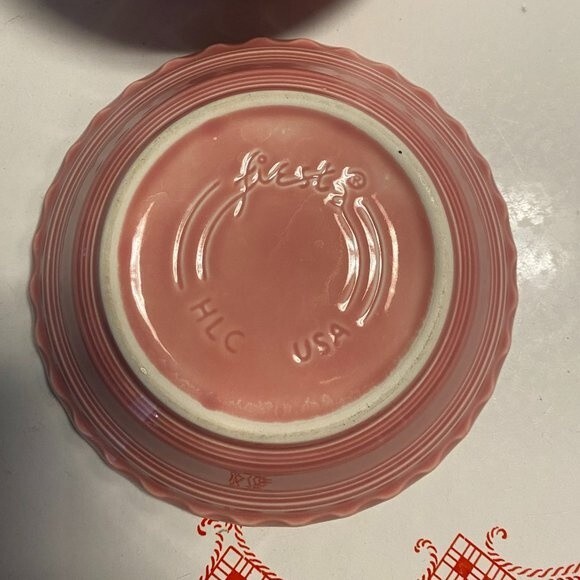 Fiestaware Small Individual Pie Bakers Set of 4 Retired Color Rose - Picture 7 of 7